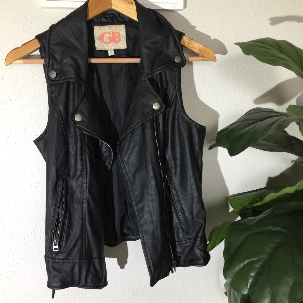Black Leather Vest